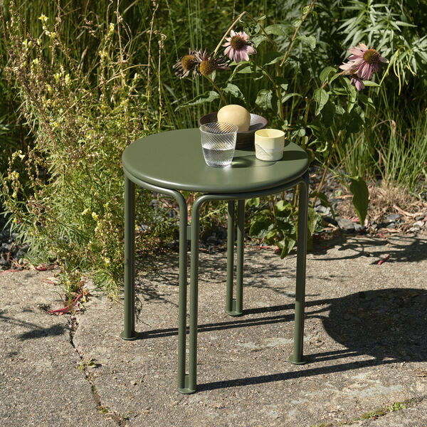 Thorvald SC102 Outdoor Side Table, bronze green, &Tradition