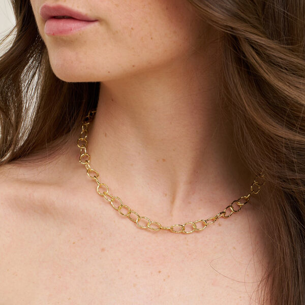 Chain halsband, guldpl&auml;terat, Pure by Nat