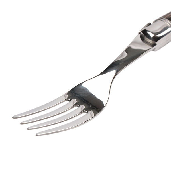 Stekgaffel, svart horn struktur Stekgaffel, svart horn struktur, Laguiole Tradition