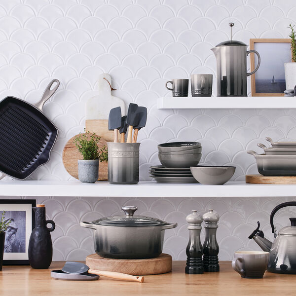 Liten bestick- & redskapsf&ouml;rvaring, flint, Le Creuset