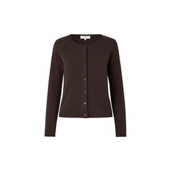 Wool & Cashmere Cardigan , black brown, Rosemunde