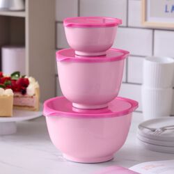 NEW Margrethe Br&ouml;stcancerf&ouml;rbundet Sk&aring;l Set 6 delar, pink, Rosti