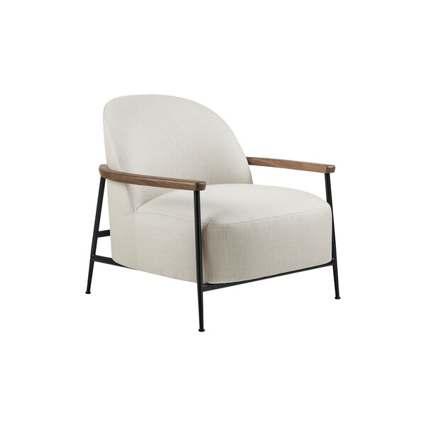 Sejour Lounge Chair with Armrests, Plain 0001/black matt, GUBI