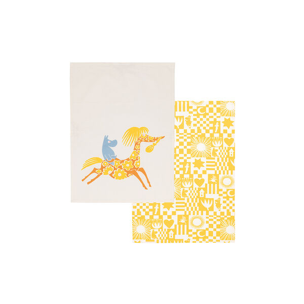 Mumin k&ouml;kshandduksset Fest, yellow, Moomin Arabia