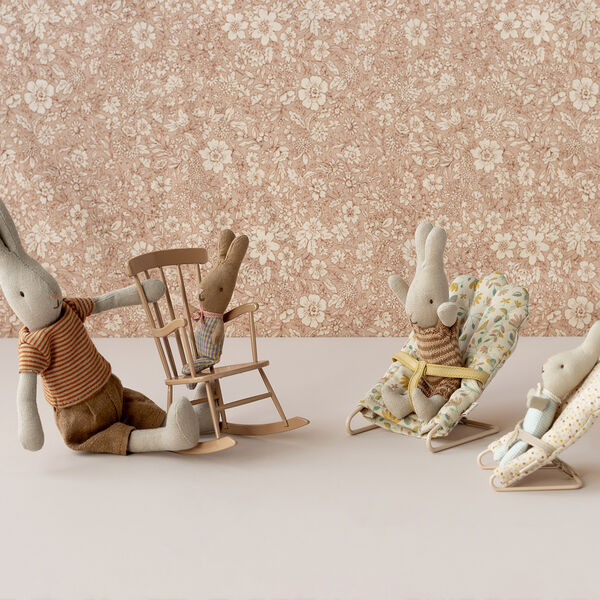 MY Hare, rose/blue check, Maileg