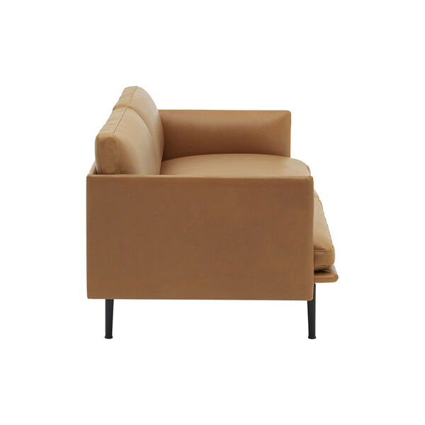 Outline Sofa 3-seater, refine leather cognac/black Outline Sofa 3-seater, refine leather cognac/black, Muuto