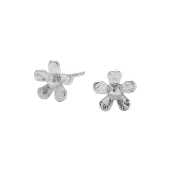 Mini Wild Poppy Earsticks, sterling silver, Pernille Corydon Jewellery