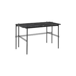 TS Desk, black marquina marble/black, GUBI