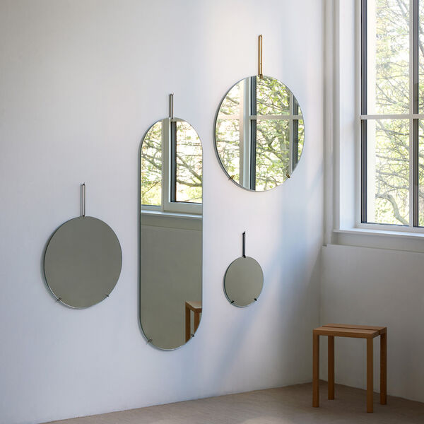 Tall Wall Mirror, brass, MOEBE