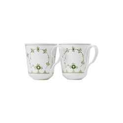 Green Fluted Plain Cup 2 pcs, Royal Copenhagen