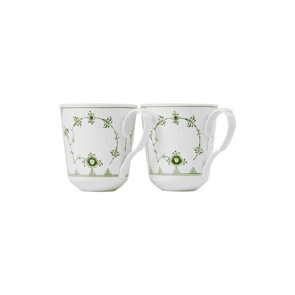Green Fluted Plain Cup 2 pcs, Royal Copenhagen