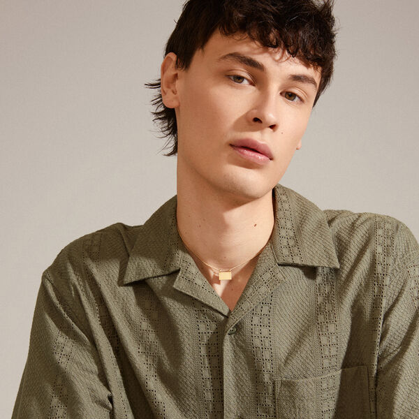 PULSE &aring;tervunnet halsband guldpl&auml;terat, Pilgrim