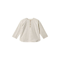 Shirt Bj&oslash;rk, dark blue stripe, Wheat
