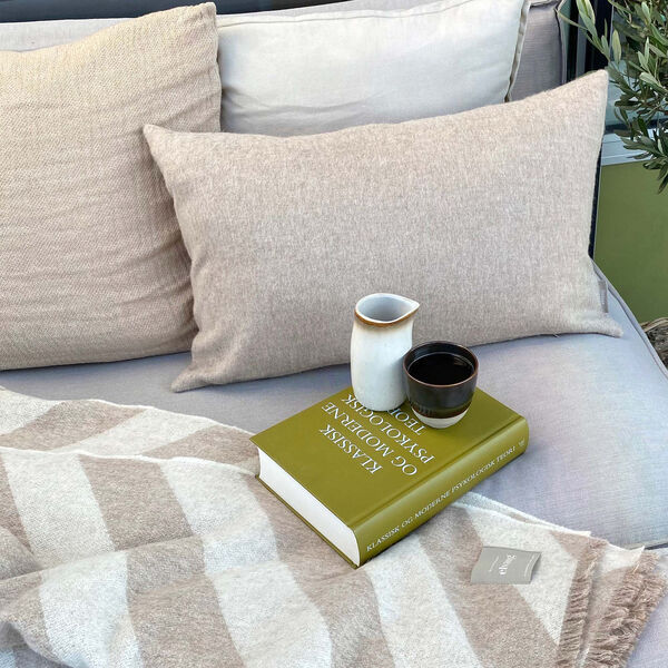 Fishbone pl&auml;d, camel, ELVANG