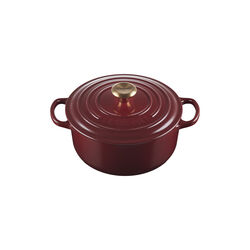 Signature gjutj&auml;rn rund gryta &Oslash; 20 cm, garnet, Le Creuset