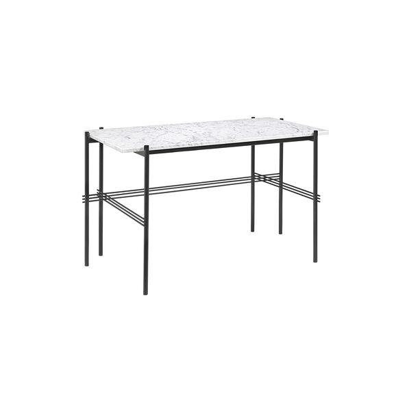 TS Desk, white carrara marble/black, GUBI