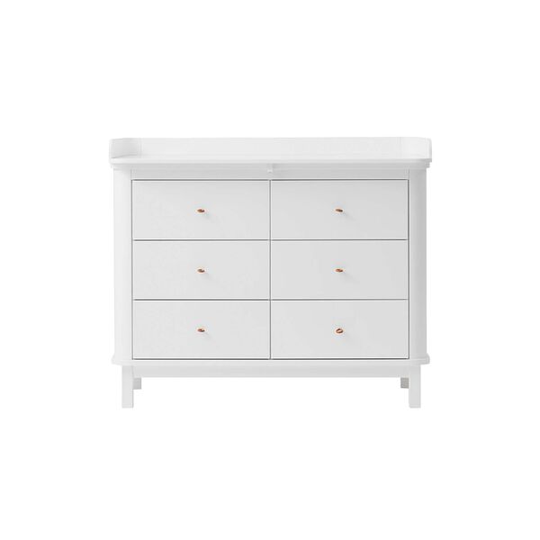 Wood Nursery Dresser 6 Drawers with Large Top, white Wood Nursery Dresser 6 Drawers with Large Top, white, Oliver Furniture