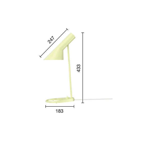 AJ Mini bordslampa, soft lemon, Louis Poulsen