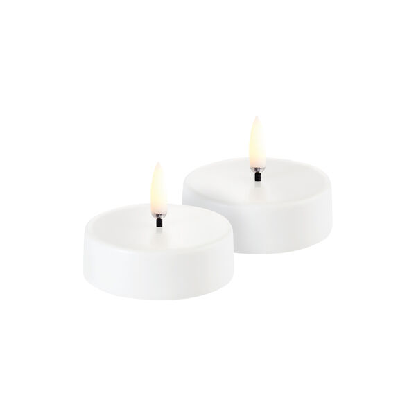 LED rechargeable maxi tealight 2 st., white LED rechargeable maxi tealight 2 st., white, Uyuni Lighting