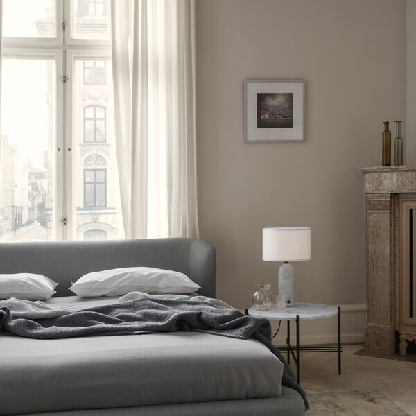 Gravity Table Lamp, white marble/white, GUBI