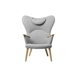 CH78 Mama Bear loungestol, light grey/oljad ek, Carl Hansen & Søn