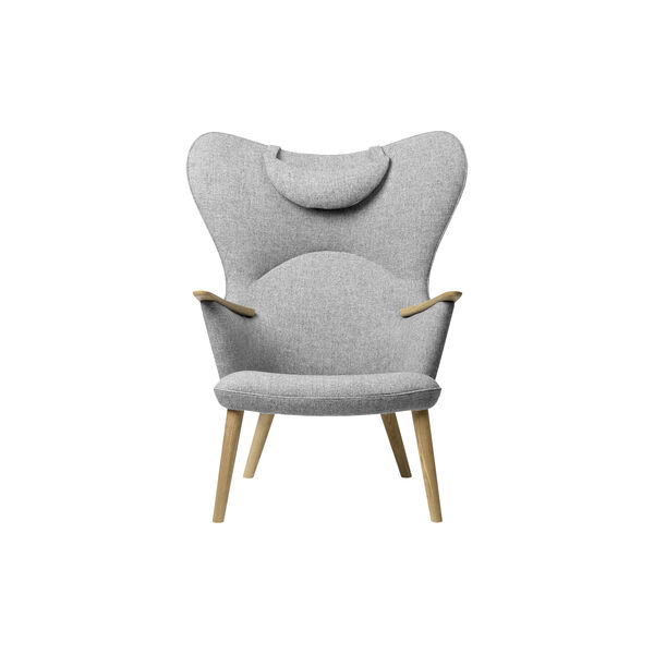 CH78 Mama Bear loungestol, light grey/oljad ek, Carl Hansen & Søn