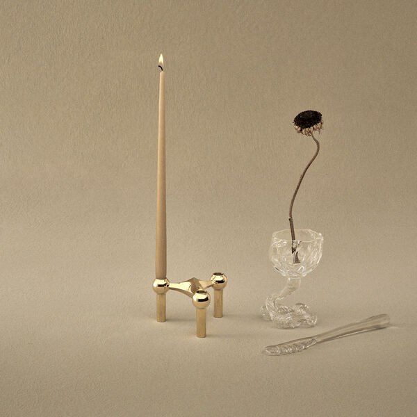 STOFF Nagel ljusstake, brass, STOFF Nagel