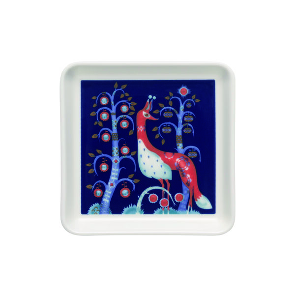 Taika plate square, blue, Iittala