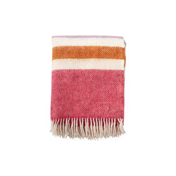 Gotland stripe pläd, cerise Gotland stripe pläd, cerise, Klippan Yllefabrik