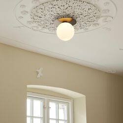 Liila 1 Large Wall Lamp, dark bronze/opal, Nuura