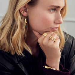 Cilie ring, guldpläterat, Pure by Nat