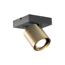 FOCUS 1 Ceiling Spotlight, brass FOCUS 1 Ceiling Spotlight, brass, LIGHT-POINT