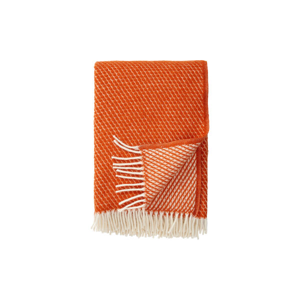 Velvet ullpl&auml;d, rust, Klippan Yllefabrik