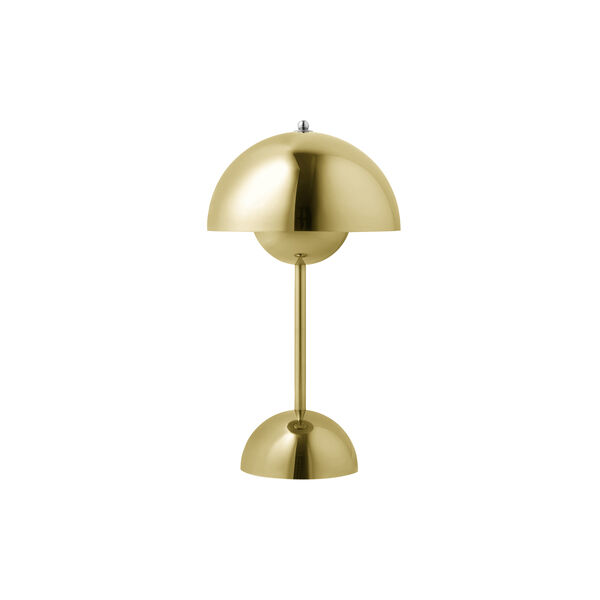 Flowerpot VP9 Portable Table Lamp, brass-plated, &Tradition