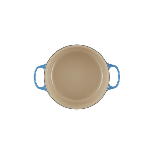 Signature gjutj&auml;rn rund gryta &Oslash; 28 cm, azure blue, Le Creuset