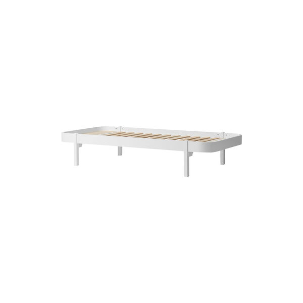 Wood Lounger Bed 90 cm, white, Oliver Furniture
