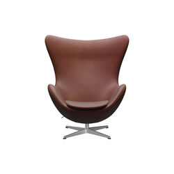 Ägget™ 3316 Loungestol, Grace chestnut/satin brushed aluminium, Fritz Hansen