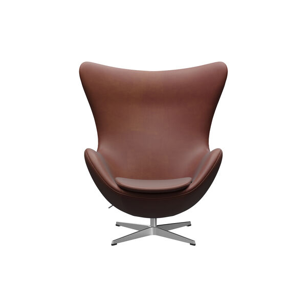 &Auml;gget&trade; 3316 Loungestol, Grace chestnut/satin brushed aluminium, Fritz Hansen