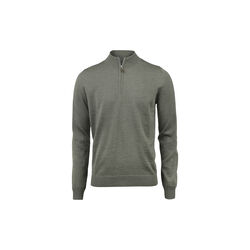 Sweater Knitted Half Zip Merino Wool, green Sweater Knitted Half Zip Merino Wool, green, Stenströms