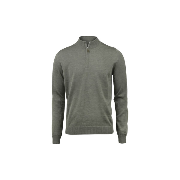 Sweater Knitted Half Zip Merino Wool, green Sweater Knitted Half Zip Merino Wool, green, Stenströms