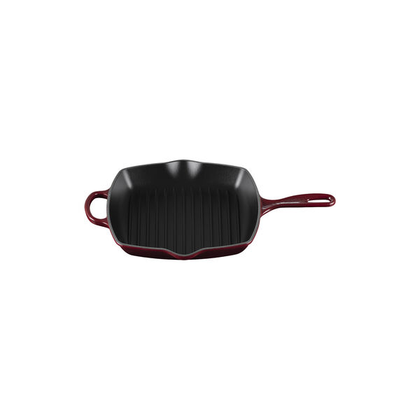 Signature gjutj&auml;rn kvadratisk grillpanna 26 cm, garnet, Le Creuset