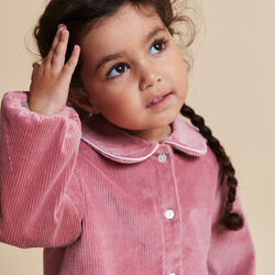 Corduroy Blouse w. Embroidery, rose comb. Corduroy Blouse w. Embroidery, rose comb., Copenhagen Colors Organics