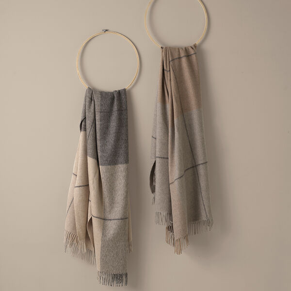 Blocks pläd, beige, ELVANG