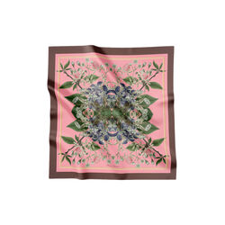 Pink Flower sidenscarf, Flora Danica Denmark
