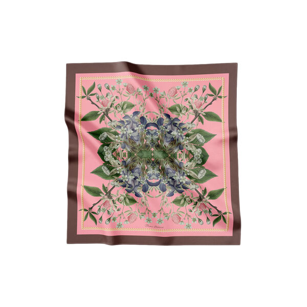 Pink Flower sidenscarf, Flora Danica Denmark