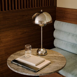 Flowerpot VP3 Table Lamp, brass-plated, &Tradition