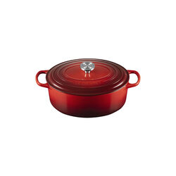 Signature gjutj&auml;rn oval gryta | 31 cm | Cerise, Le Creuset
