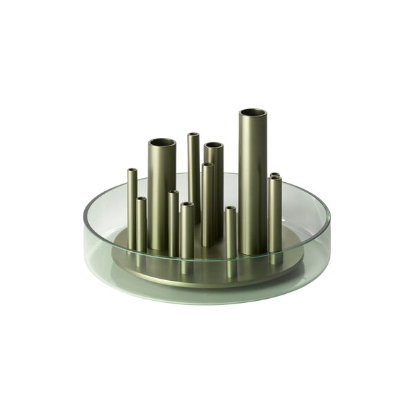 Ikeru&trade; Vase Low, forest green, Fritz Hansen