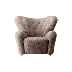 The Tired Man Lounge Chair & Ottoman, dark stained oak/sahara The Tired Man Lounge Chair & Ottoman, dark stained oak/sahara, Audo Copenhagen