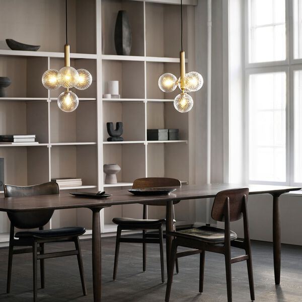 Miira 4 Pendant, brass/optic clear, Nuura